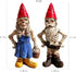 2PCS Male and Female Halloween Skeleton Gnome Couple Garden Statue Zombie Gnome Sculptures Resin Dwarf Figurines for Indoor Home Ornaments Outdoor...