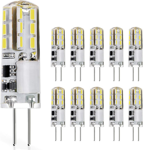 G4 LED Bulb 12V ac/dc Bi-pin Base Landscape Light Bulbs - 10W Replacement Halogen JC Bulb - 1 Watt 12 Volt Mini T3 Bulb for Under Cabinet Puck Lig...
