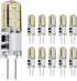 G4 LED Bulb 12V ac/dc Bi-pin Base Landscape Light Bulbs - 10W Replacement Halogen JC Bulb - 1 Watt 12 Volt Mini T3 Bulb for Under Cabinet Puck Lig...