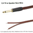 XMSJSIY 1/4 TS to Speaker Bare Wire,Audio Cable to 6.35mm Male Mono Adapter Replacement Open End Gold-Plated OFC HiFi TS Speaker Cord Amplifier Pa...