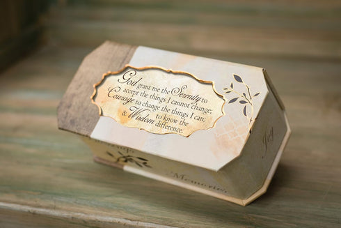 Cottage Garden God Grant Me Serenity Prayer Tree Branch Jewelry Music Box Plays Amazing Grace...