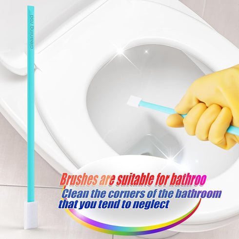 30Pcs Disposable Crevice Cleaning Brushes for Small Spaces, Detail Gaps Scrub Cleaner Brush Set for Toilet Bowl Corner, Household Cleaning Tool Su...