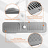 Silicone Kitchen Sink Splash Guard Faucet Mat (24" x 5.5"), 5° Slope Faucet Draining Mat, Faucet Handle Drip Catcher Tray Sink Drain Faucet Pad Be...