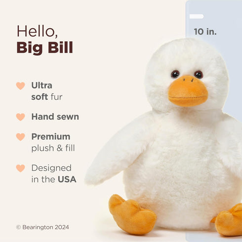 Bearington Big Bill The Plush Yellow Duck Stuffed Animal, Adorable, Soft and Cuddly, Great Gift for Kids of All Ages, Birthdays, Holidays and Spec...