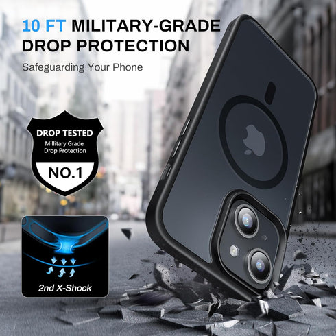 Strong Magnetic for iPhone 15 Case, Compatible with MagSafe, Military-Grade Protection, Yellowing Resistant, Scratch-Resistant Back, Magnetic Phon...