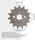 GOOFIT 17mm Sprocket Front for 50cc 70cc 110cc 125cc 140cc Engine Motorcycle Go Kart ATV Buggie Dirt bike(420-15T)...