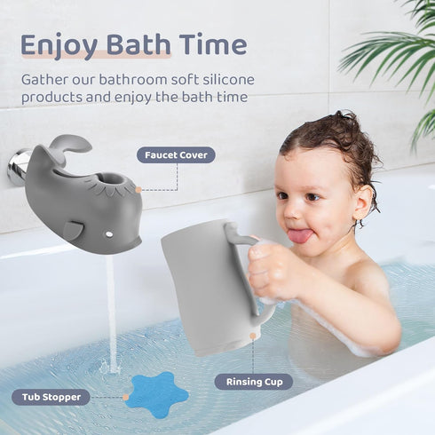 Baby Bath Rinse Cup - Shampoo & Body Washing Rinser Cup - Easy Grip Bathing Scoop for Infants with Comfortable Handle for Seamless Soap and Shampo...