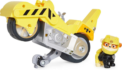 Paw Patrol, Moto Pups Rubble’s Deluxe Pull Back Motorcycle Vehicle with Wheelie Feature and Toy Figure...