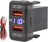 Aramox Dual USB Port Socket QC3.0 Fast Charge Charging Outlet Power Adapter USB Car Socket for FJ Cruiser Fortuner Hilux Tacoma (1.57x0.87 Inch)...