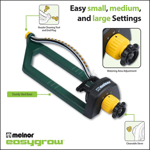 Melnor 65151AMZ Oscillating Sprinkler with 15 Precision Nozzles and QuickConnects...