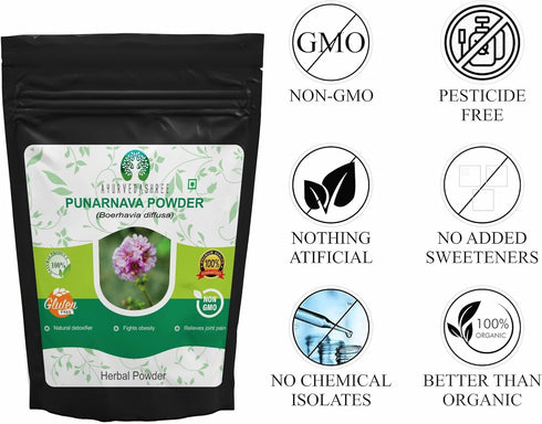 Punarnava Powder 100 Gm I Boerhavia diffusa I Supports Weight Management, Kidney, Liver and More I Non GMO I Vegan I Gluten Free...