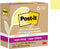 Post-it 100% Recycled Paper Super Sticky Notes, 2X The Sticking Power, 3x3 in, 5 Pads, 70 Sheets/Pad, Canary Yellow(654R-5SSCY)...
