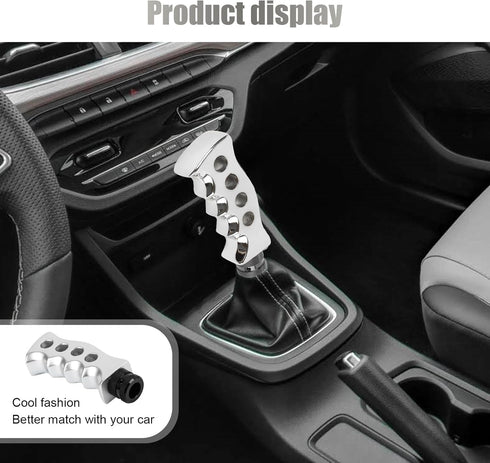 1 PC Car Manual Gear Shift Knob, Knife Handle Decoration Comfortable Grip Modified Gear Shifter with Adapter, Resin + Metal Gear Lever Wave Stick ...