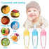 Tondiamo 3 Pieces Baby Food Feeder 3oz Silicone Baby Food Spoon Dispenser with Standing Base for Infant Dispensing and Feeding...