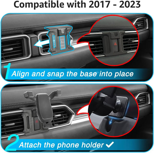 AYADA Phone Holder Compatible with CX5, Phone Mount Upgrade Gravity Auto Lock Stable Easy to Install Accessories 2017 2018 2019 2020 2021 2022 202...