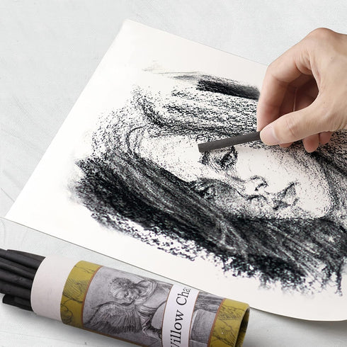LOONENG Willow Charcoal Sticks, Natural Willow Charcoal for Artists, Beginners or Kids of All Skill Levels, Great for Sketching, Drawing and Shadi...