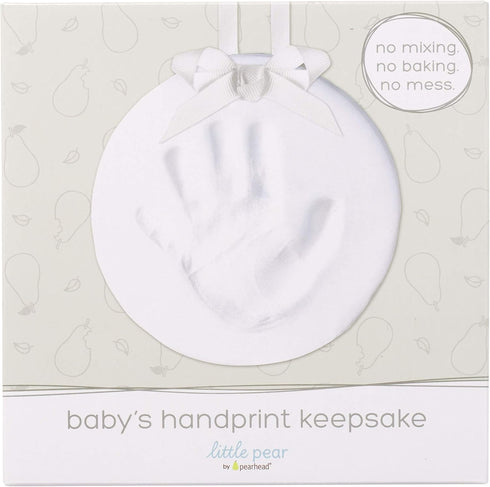 Hanging Baby's Print Keepsake Ornament, Nursery Décor, Holiday Baby, Christmas Stocking Stuffer, White...