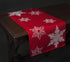 XD17141 Glisten Snowflake Embroidered Christmas Table Runner, 16 x 36-Inch, Red...