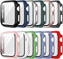 12 Pack Case for Apple Watch 38mm Series 3/2/1 with Tempered Glass Screen Protector, Haojavo Full Hard PC Ultra-Thin Scratch Resistant Bumper HD P...