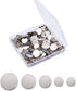 OLYCRAFT 100pcs Alloy Shank Buttons Metal Flat Buttons 5 Sizes Round Sewing Buttons for Sewing DIY Crafts and Jewelry Making - Platinum...