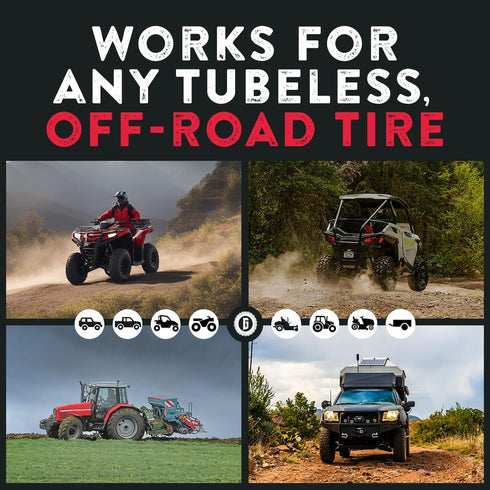 GlueTread External Patch Kit - for Tubeless Tires - No Need to Remove Tire - Kit Includes Enough Material to Patch 4 Tires - ATV Sidewall Repair K...