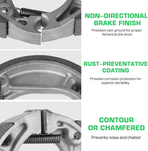 Youxmoto Drum Brake Shoes Fit for Honda Elite 80 1994 1995 1996 1997 1998 1999 / Fit for Honda XR100R 1992-1999 / XR80R 1993-1999 Front Rear Brake...