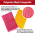 UNHA'S Dish Scrubber Cloth - Mesh Dishwashing Scouring Pad for Kitchen - Non-Abrasive, Non-Absorbent, Quick Dry, Odorless Polyester Mesh Scrubbing...