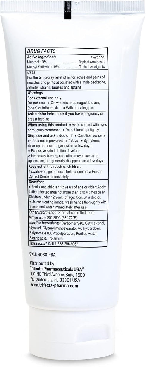 (3 Pack) Globe Ultra Strength Greaseless Muscle Rub Cream (3 oz). Compare to The Active Ingredients of Greaseless Bengay, 10% Menthol & 15% Methyl...