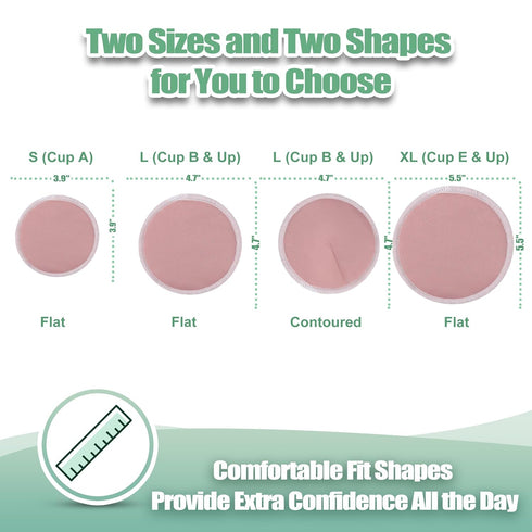 wegreeco Nursing Breast Pads (14 Pack) + Laundry Bag & Travel Storage Bag, 4.7 inch Option - Washable & Reusable Breastfeeding Nursing Pads (Mild,...