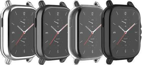 Case Compatible with Amazfit GTS 2/GTS 3 All-Around Case Screen Protector TPU Plated Protective Cover Bumper Shell Waterproof Case for GTS 2 Watch...