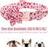 Valentine's Day Dog Collar with Bow Tie,White Red Pink Love Male Dog Collar with Safety Metal Buckle Adjustable Puppy Collars for Small Medium Lar...