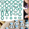 Christmas Polymer Clay Cutters kit, 25pcs Christmas Shapes Clay Earring Cutters with Earring Cards for Polymer Clay Earring Small Christmas Tree C...