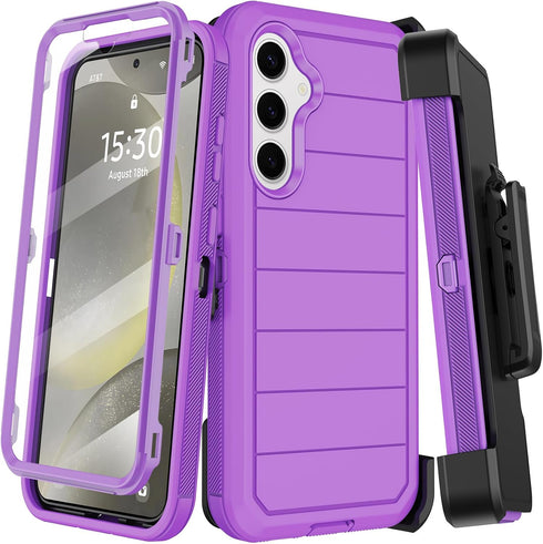 for Samsung Galaxy S24 Plus Case with Belt Clip Holster & Kickstand,Built-in Screen Protector,Heavy Duty Shockproof Drop Protection Military Grade...