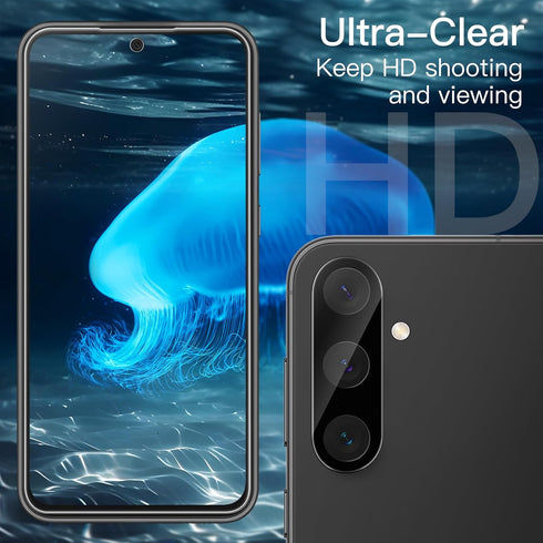 JETech Screen Protector for Samsung Galaxy S23 FE 6.4-Inch with Camera Lens Protector, Tempered Glass Film, Fingerprint ID Compatible, HD Clear, 2...