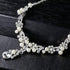 Bride Crystals Rhinestones Pearls Necklace Earrings Set Bridal Wedding Jewelry Sets Rhinestone Choker Necklace Prom Party Costume Jewelry Set for ...