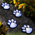 LED Paw Print Solar Lights, Set of 4 Dog,Cat,Puppy Animal Garden Lights Paw Lamp for Pathway,Lawn,Yard,Outdoor Decorations-Solar Paw(White)...