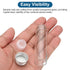 PATIKIL 15ml Clear Glass Vials, 25 Pack Small Liquid Sample Vial with Screw Caps Plastic Stoppers and 64 Labels Leak-Proof Bottles Empty Jars...