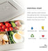 LunchBots Medium Uno Stainless Steel Sandwich Container - Open Design for Wraps - Salads or a Small Meal - Eco-Friendly - Dishwasher Safe and BPA-...