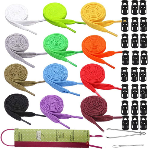 51 Pack Replacement Drawstrings for Sweatpants Hoodies with Drawstring Threaders and Plastic Cord Locks 47" Long...