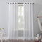 No. 918 Erica Crushed Sheer Voile Grommet Curtain Panel 84.00" x 51.00"...