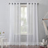 No. 918 Erica Crushed Sheer Voile Grommet Curtain Panel 84.00" x 51.00"...