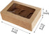 ONE MORE Cupcake Boxes with Inserts 6 Holders,9.5x6.3x3inch Large Brown Kraft Standard Bakery Boxes with Window Food Grade Cake Carrier Container ...