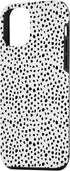 iPhone 12 mini Popular Dalmatian Pattern, White w Brush Stroke Black Spots Case...