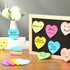 Teling 24 Pcs Heart Shape Lined Sticky Notes Employee Cute Sticky Notes Bright Colorful Sticking Power Memo Pads Self Sticky Note Pads for Office ...