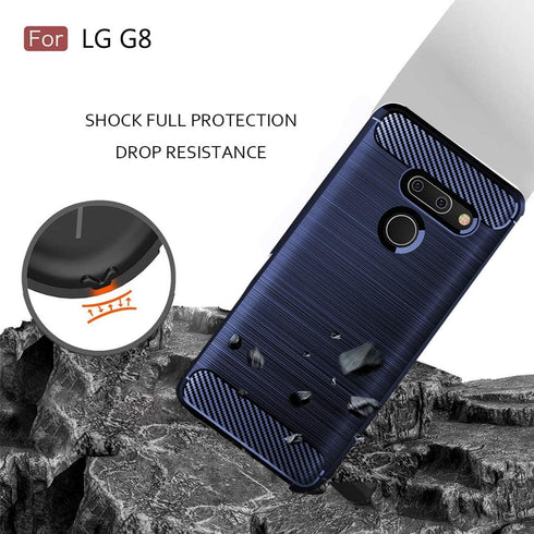 Sucnakp for LG G8 ThinQ Case,LG G8 Case, TPU Shock Absorption Cell Phone Cases Technology Raised Bezels Protective Cover for LG G8 Case (TPU Blue)...
