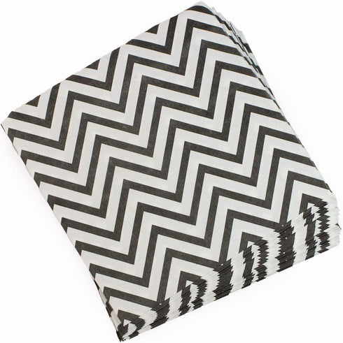 Disposable 2-ply Party Napkins, Striped Chevron Polka Dot paper beverage napkins for Birthday, Christmas or Anniversary Celebration, Cocktail Beve...