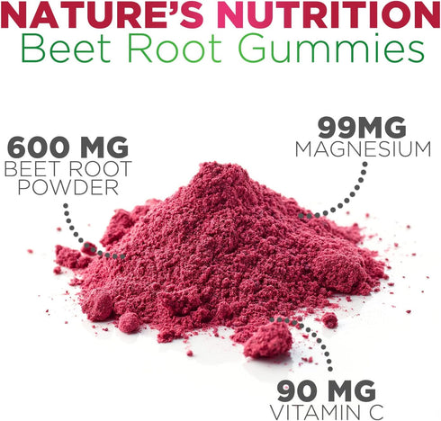 Beet Root Soft Chews with Beetroot - Energy & Heart Health Support Supplement, Supports Nitric Oxide Production, Vegan, Non-GMO, Superfood Beets R...