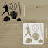 FINGERINSPIRE Baseball Stencils 11.8x11.8 inch Baseball Player Stencil Plastic Baseball Bat, Cap, Glove Pattern Stencils Reusable Baseball Theme S...