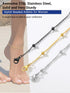 PROSTEEL Stainless Steel Chain Anklets for Men Women, Silver/Gold Tone, Ankle Bracelets Hypoallergenic, 8-10.5 Inch Adjustable, Come Box...