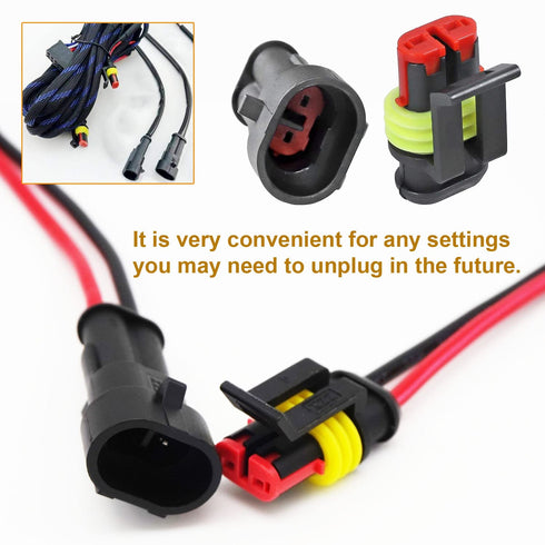 20 Kits 2 Pin Connector Automotive Electrical Connectors Quick Connect Waterproof Connector 2 Way Wire Connector...